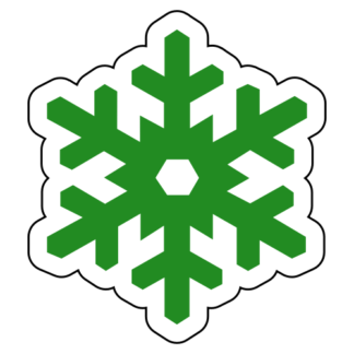 Snow Flake Sticker (Green)
